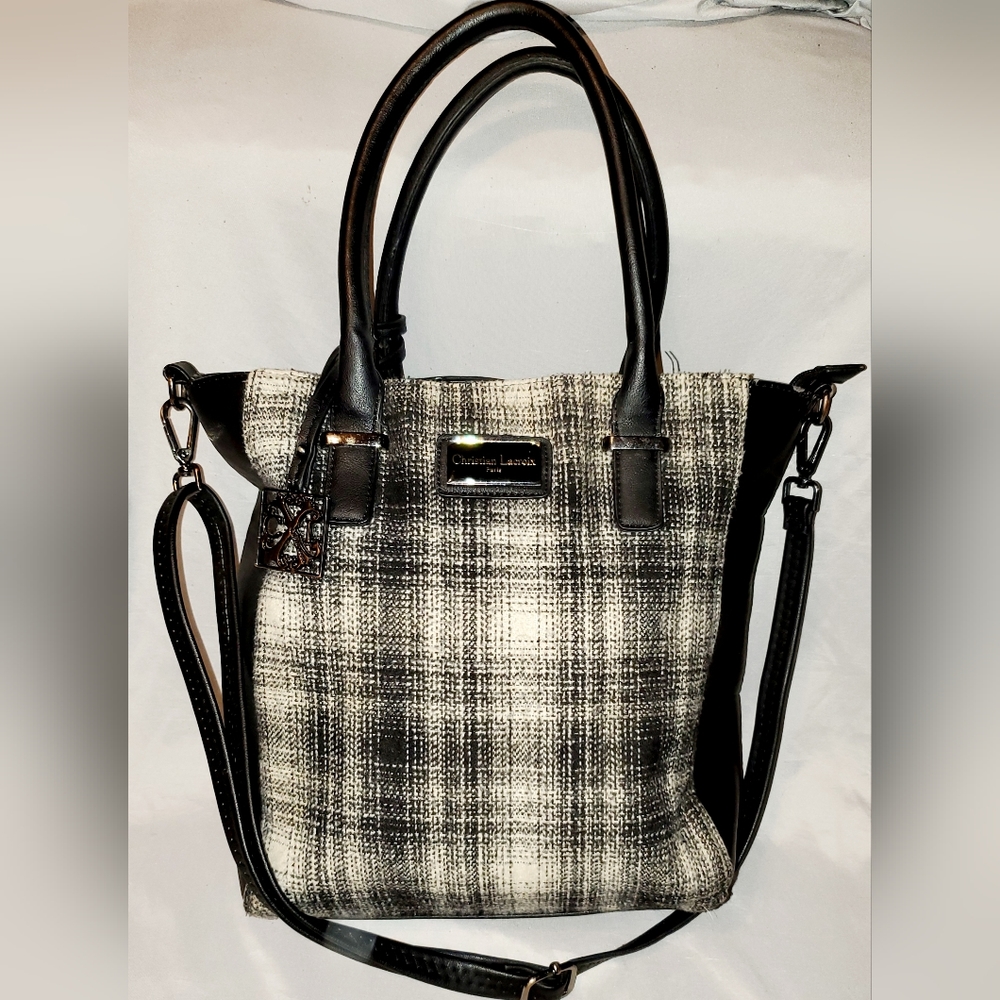 Christian Lacroix tweed bucket purse